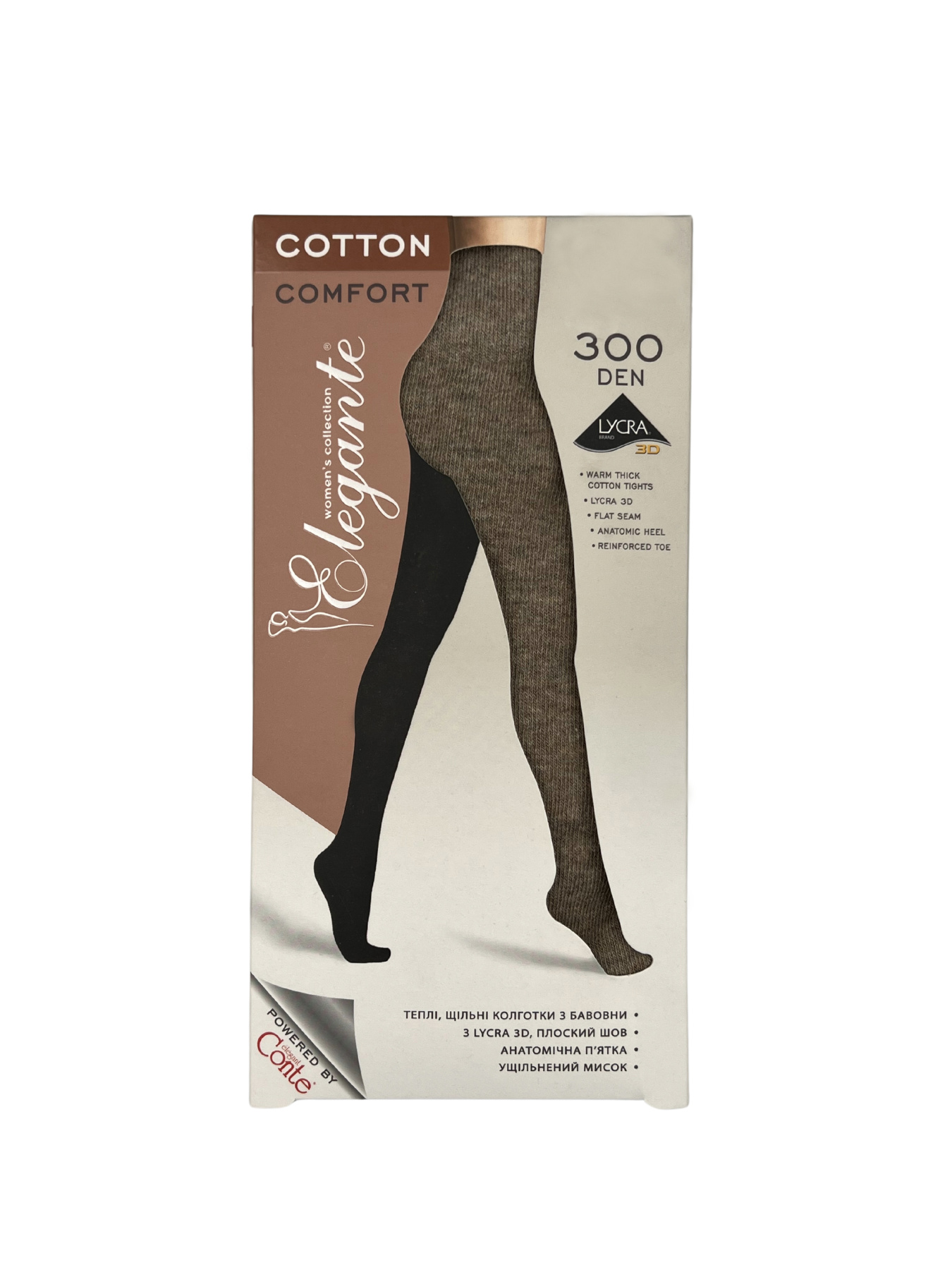 Колготы Elegante Cotton 300 рубчик модель EL Cotton 300/1 Фото