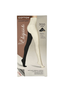 Колготи Elegante Cotton 300 рубчик модель EL Cotton 300/1 Фото