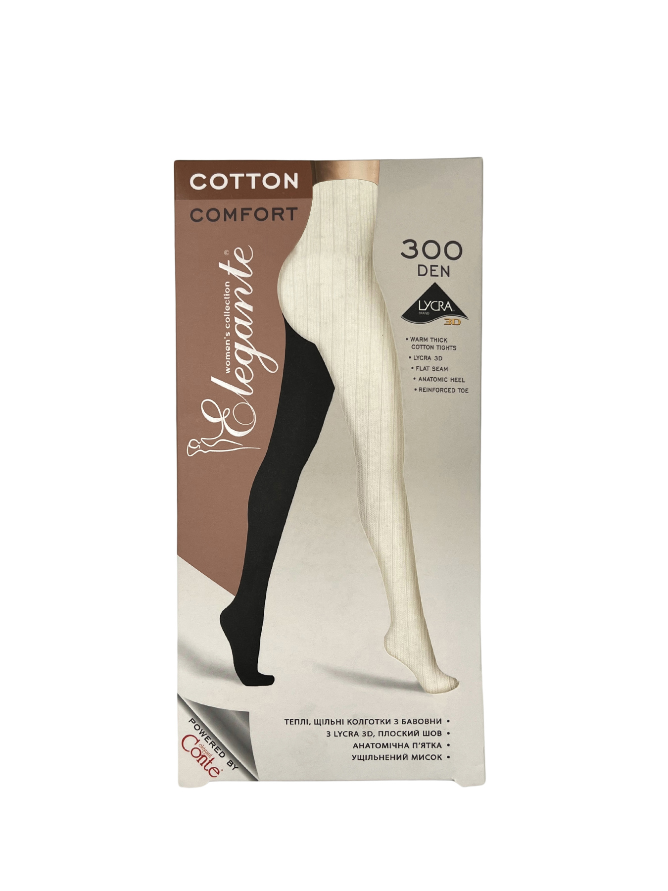 Колготи Elegante Cotton 300 рубчик модель EL Cotton 300/1 Фото