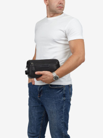 Несесер чоловічий шкіряний середній косметичка HillBurry Hill Burry модель 2000000058702 Фото