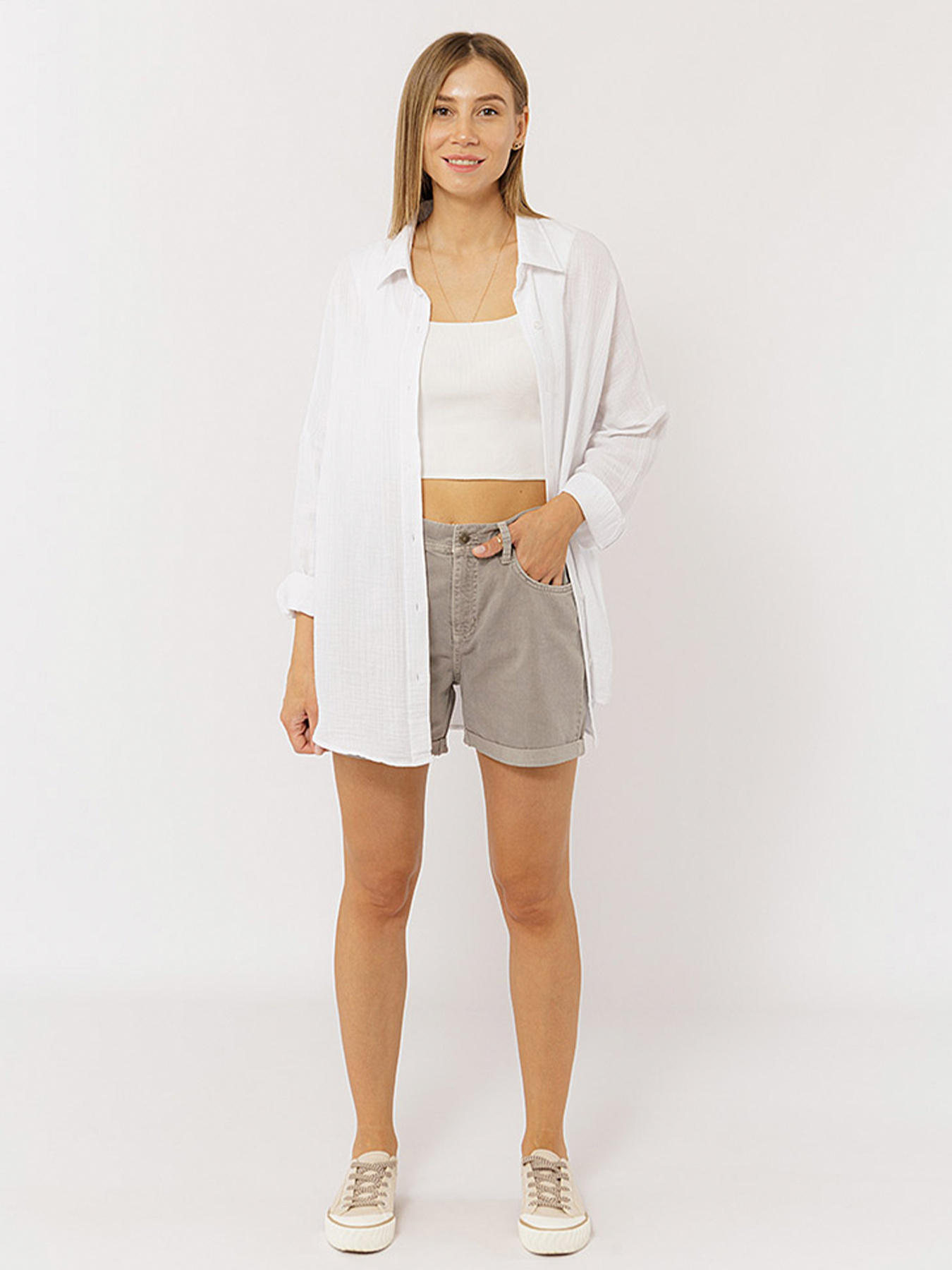 Шорты джинсовые YUKI модель ЦБ-00219069 Фото