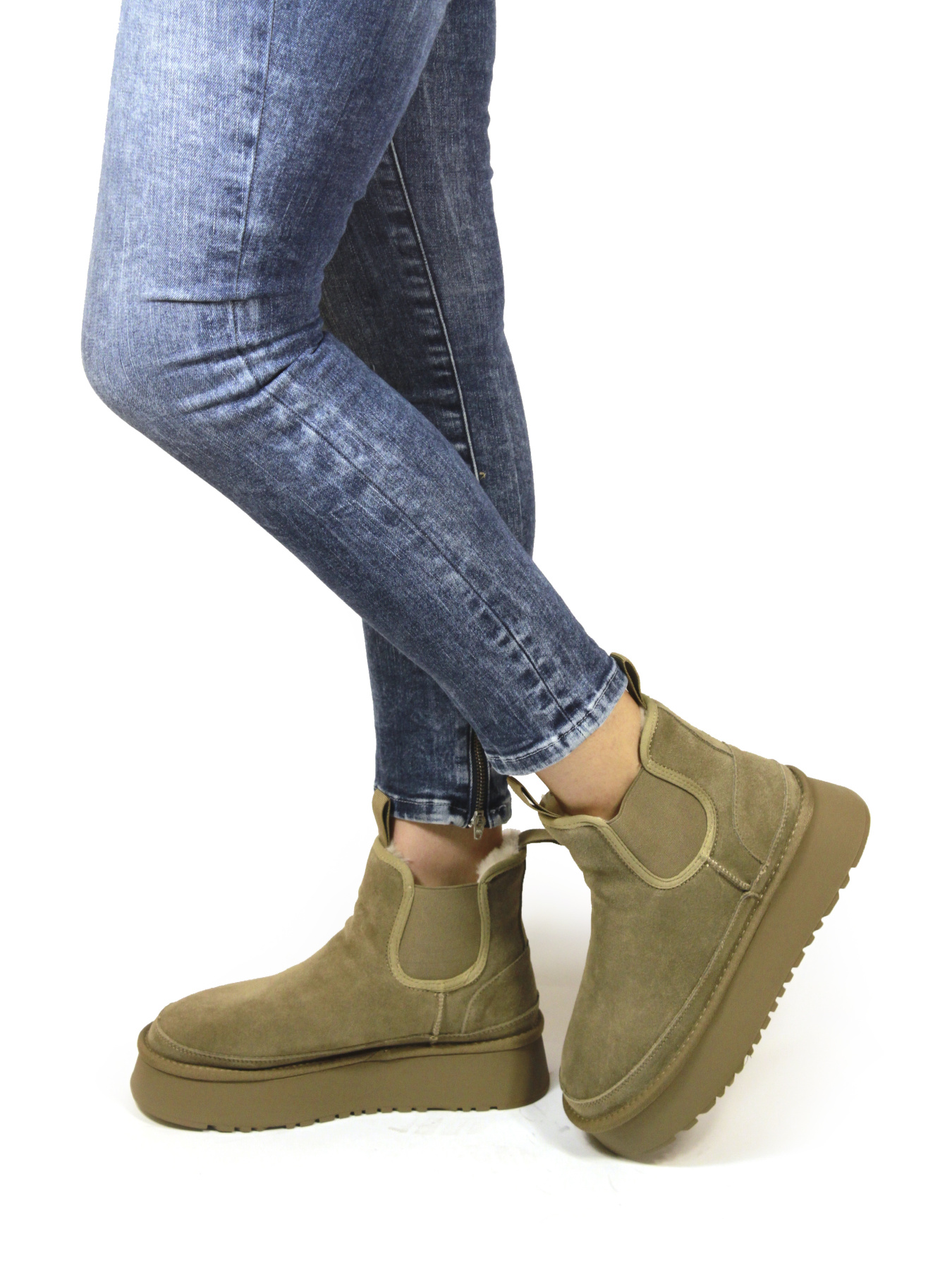 Сапоги It-girl модель 6691_olive Фото