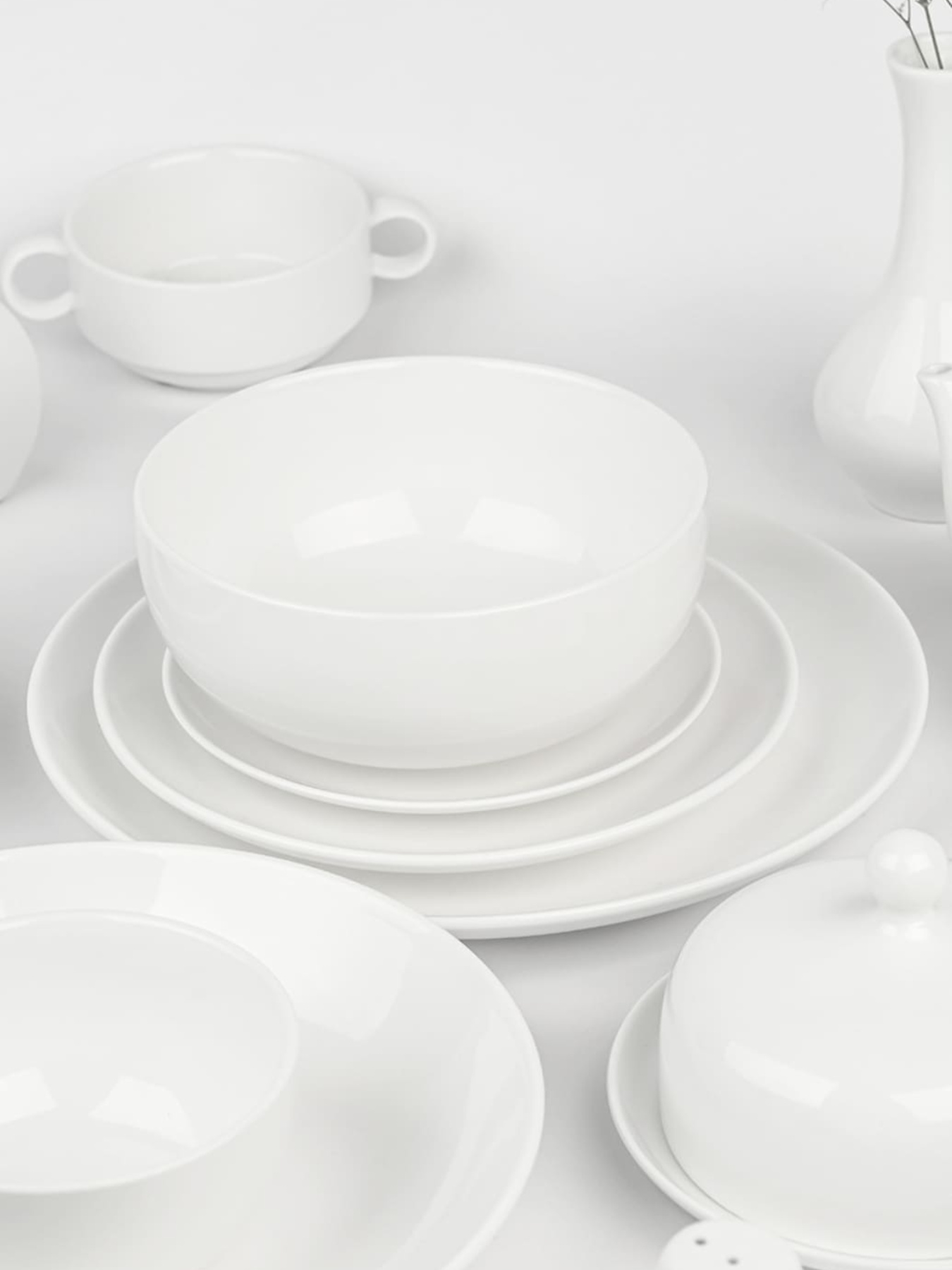 Тарелка "Жемчужина" белая MBM MY HOME модель KP-90/91/92 WHITE Фото