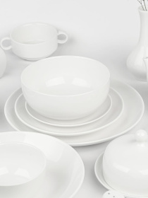 Тарелка "Жемчужина" белая MBM MY HOME модель KP-90/91/92 WHITE Фото