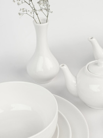 Ваза для цветов фарфоровая "Жемчужина" белая MBM MY HOME модель DH-FLOWERS-30 WHITE Фото