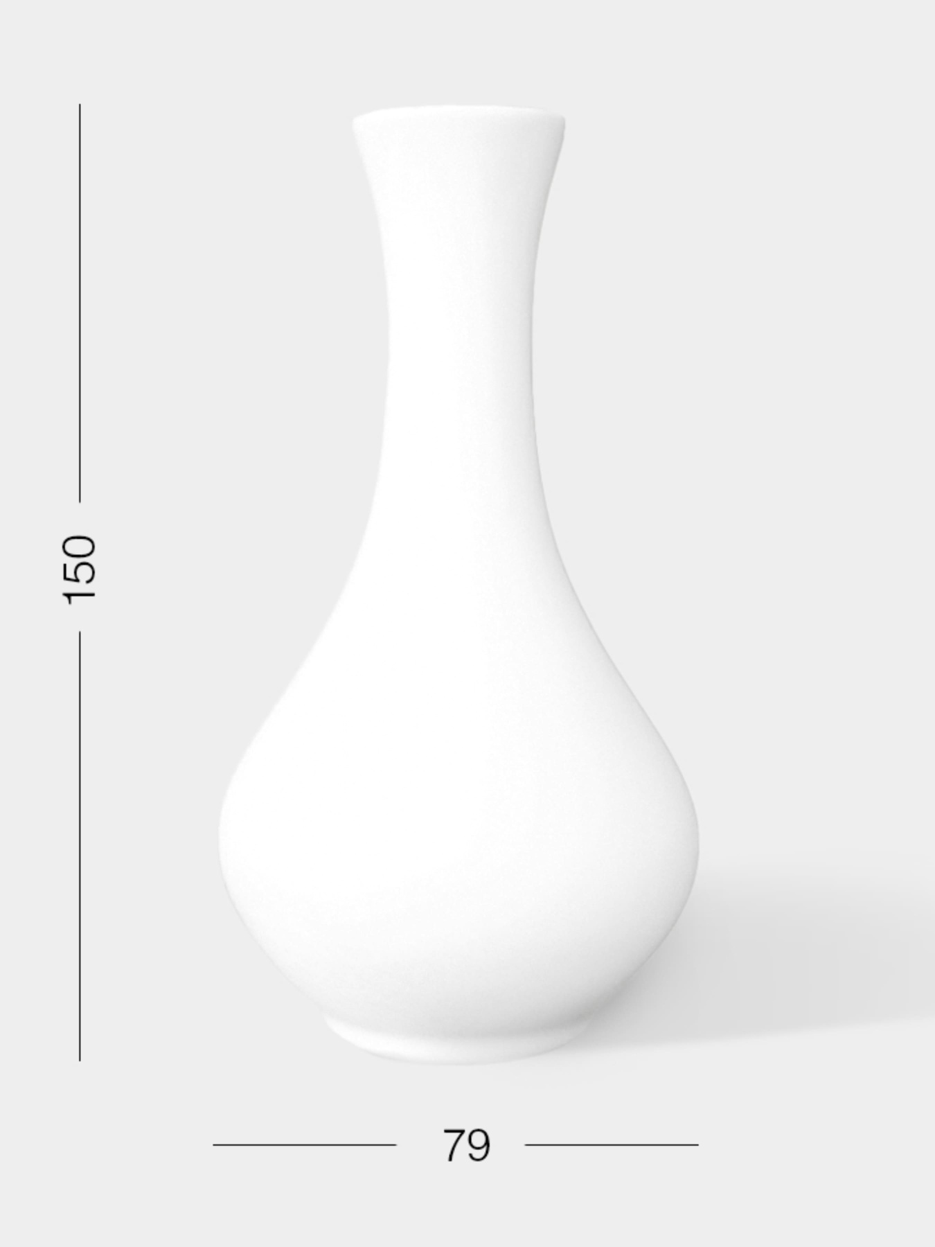 Ваза для цветов фарфоровая "Жемчужина" белая MBM HOME модель DH-FLOWERS-30 WHITE Фото