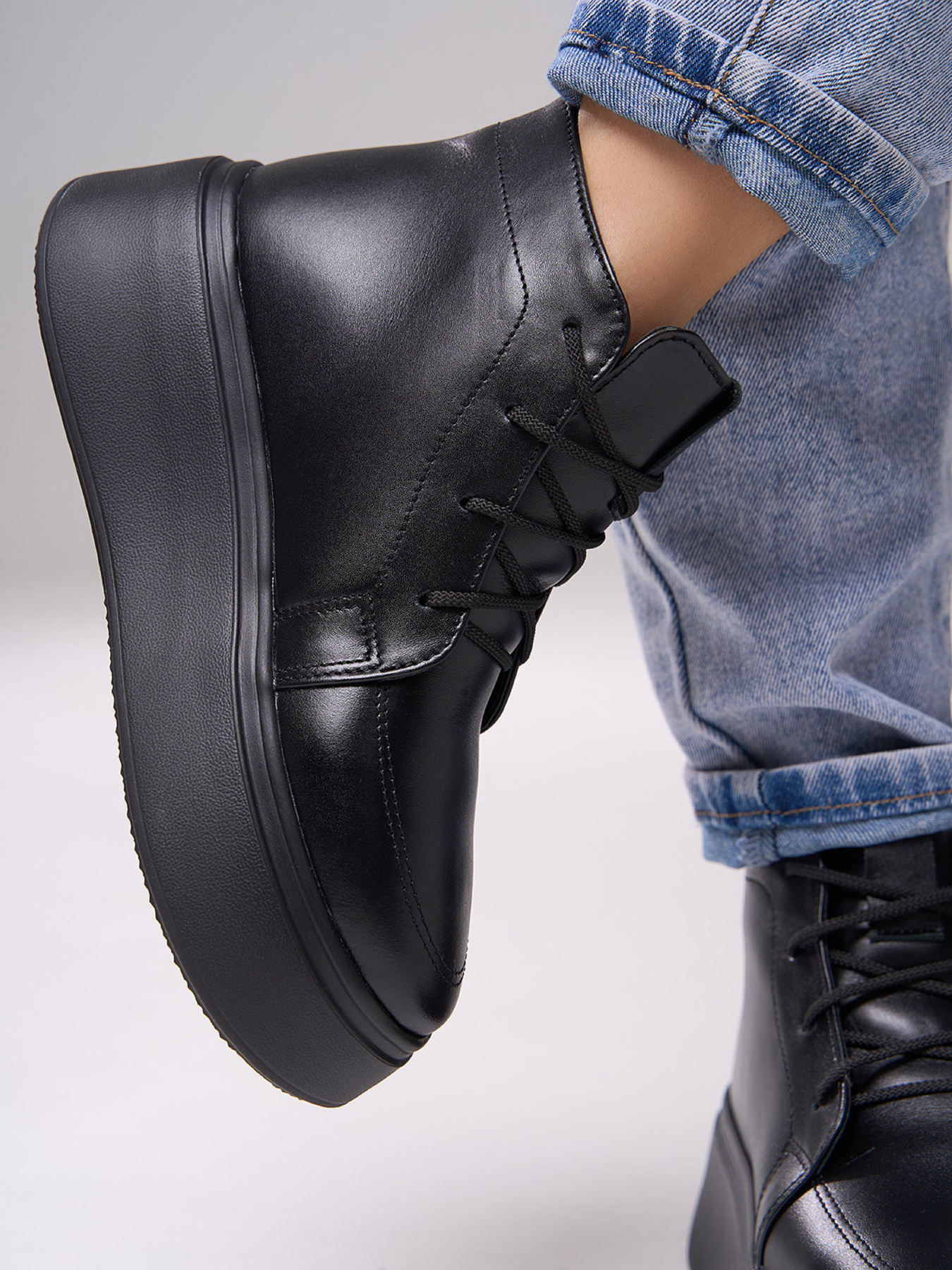 Ботинки ISSA Plus модель OB2-558_черный Фото