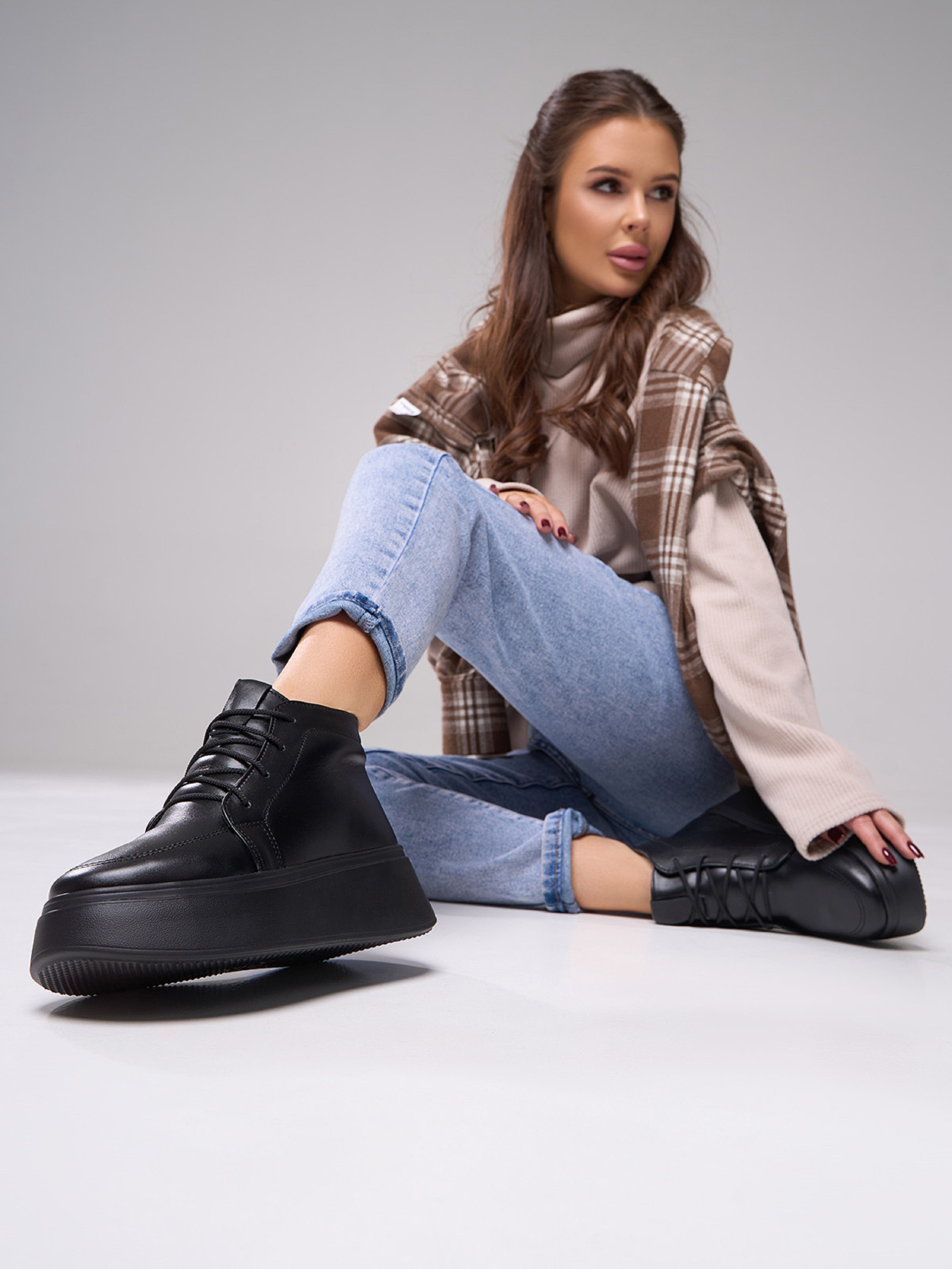 Черевики ISSA Plus модель OB2-558_черный Черевики ISSA Plus модель OB2-558_черный Фото