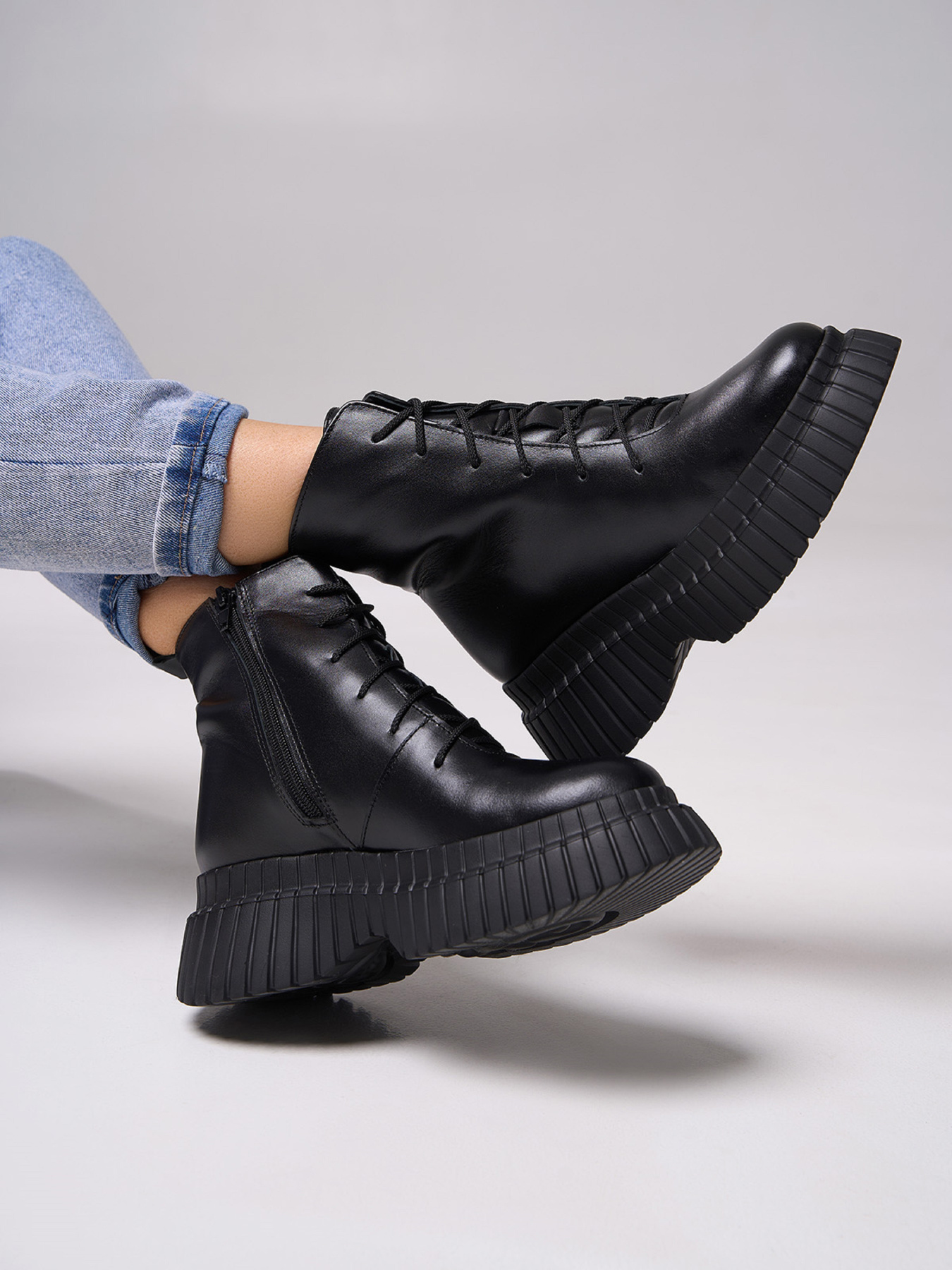 Ботинки ISSA Plus модель OB2-559_черный Ботинки ISSA Plus модель OB2-559_черный Фото