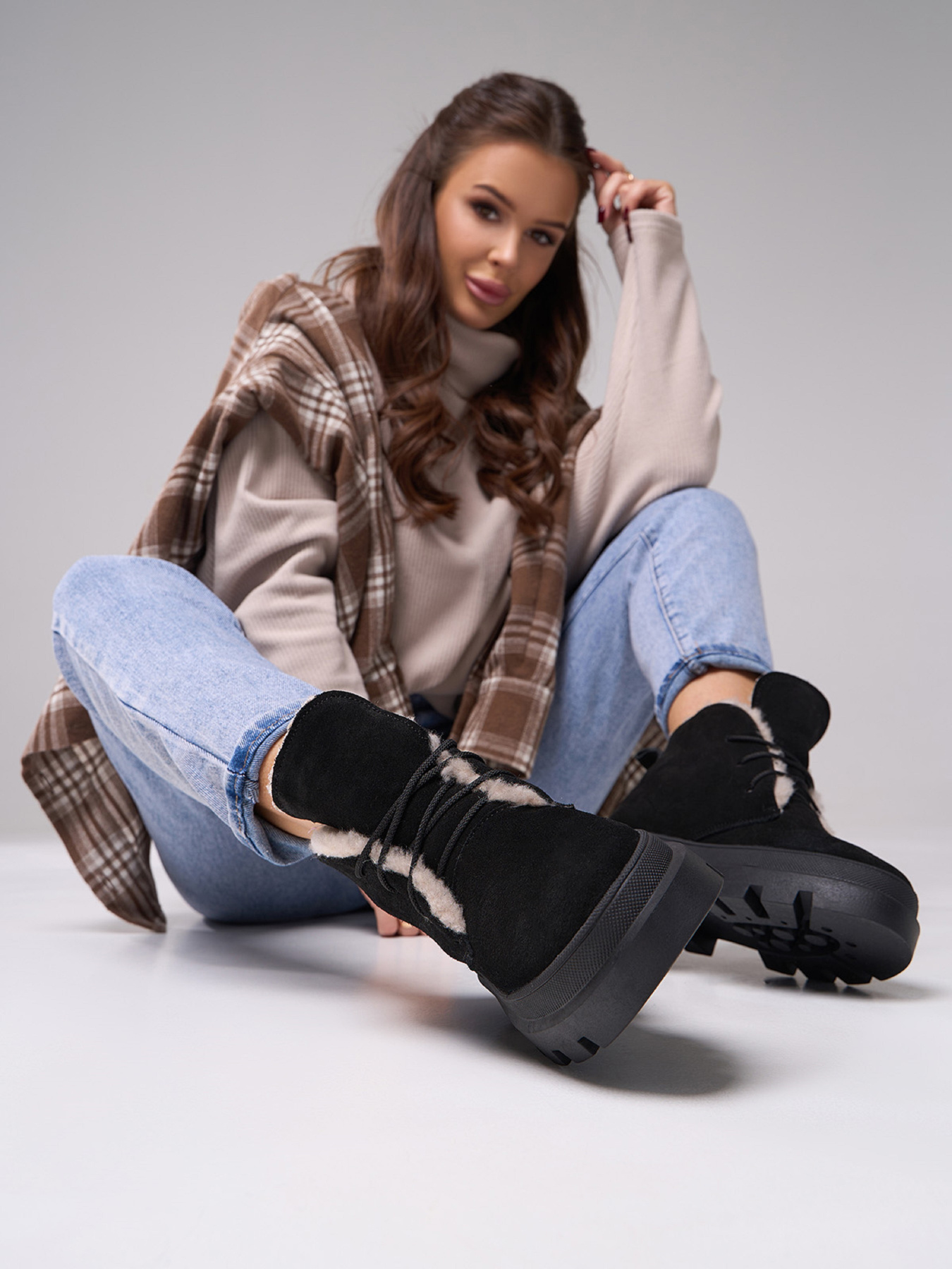 Ботинки ISSA Plus модель OB2-561_черный Фото