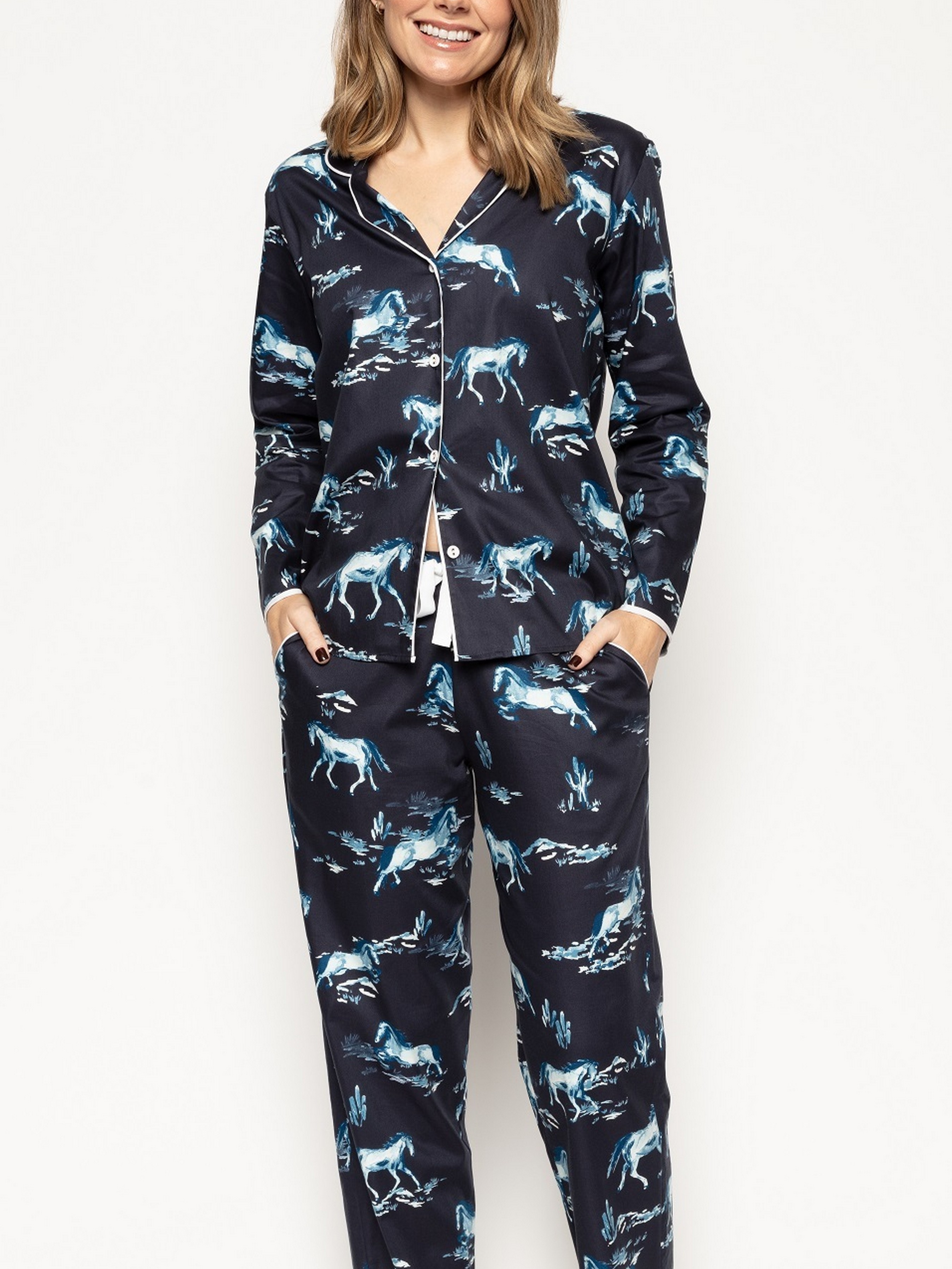Жіноча Піжама CYBERJAMMIES Verity (9358-9359) колір синій, матеріал бавовна/модал