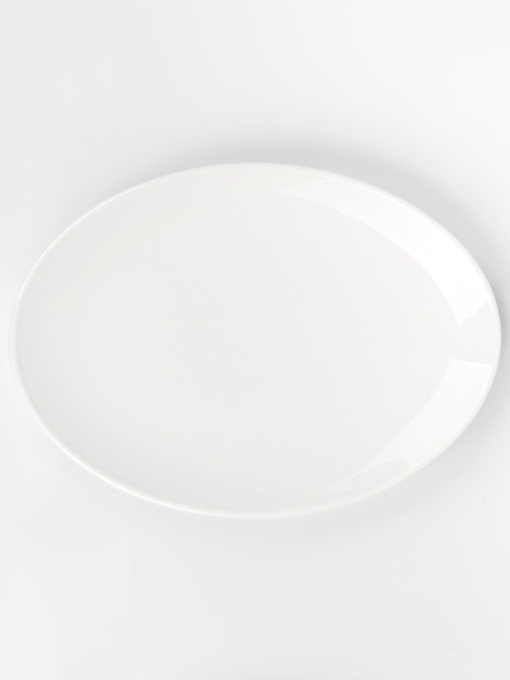 Тарілка овальна "Перлина" біла MBM MY HOME модель KP-93 WHITE Фото