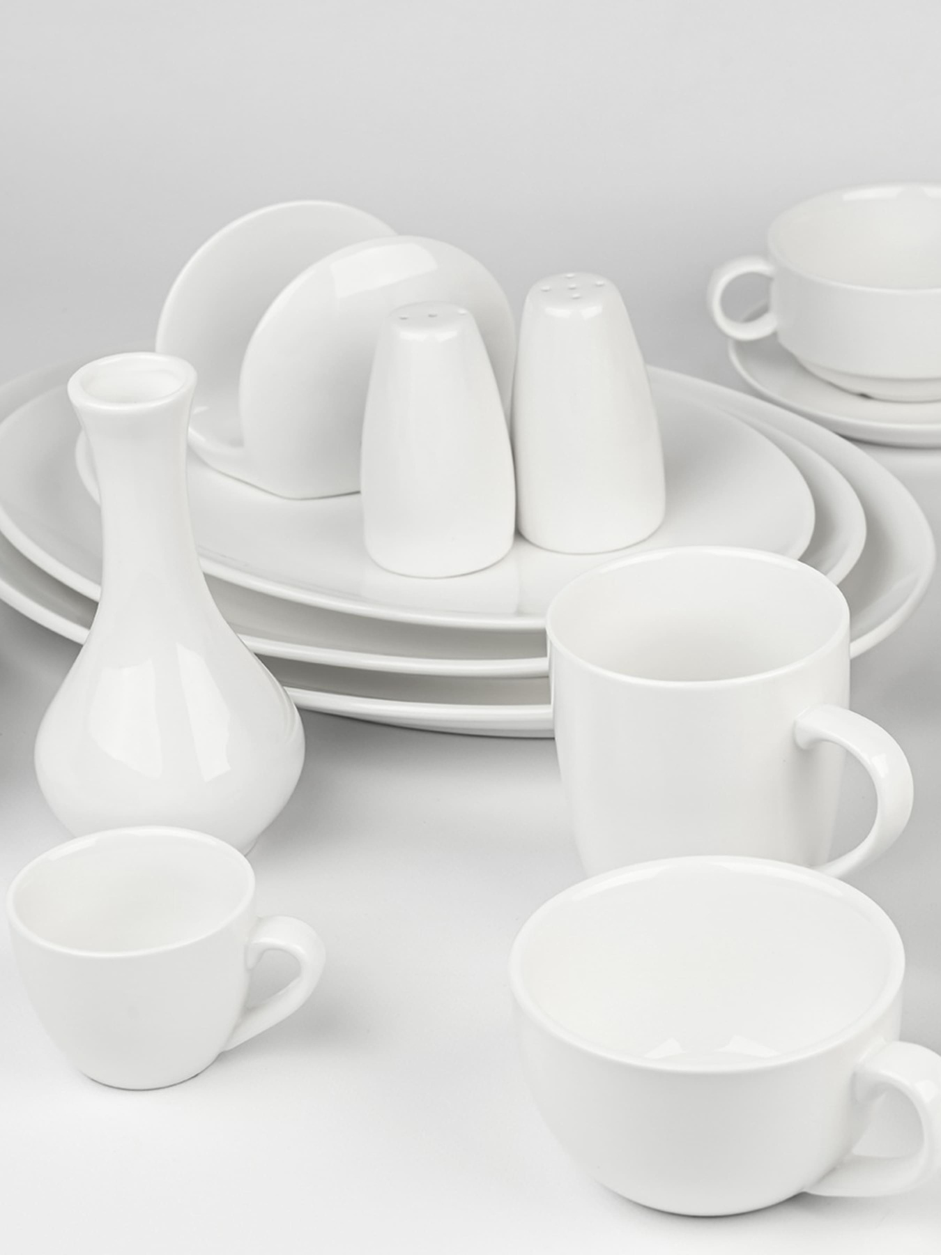 Тарілка овальна "Перлина" біла MBM HOME модель KP-93 WHITE Фото