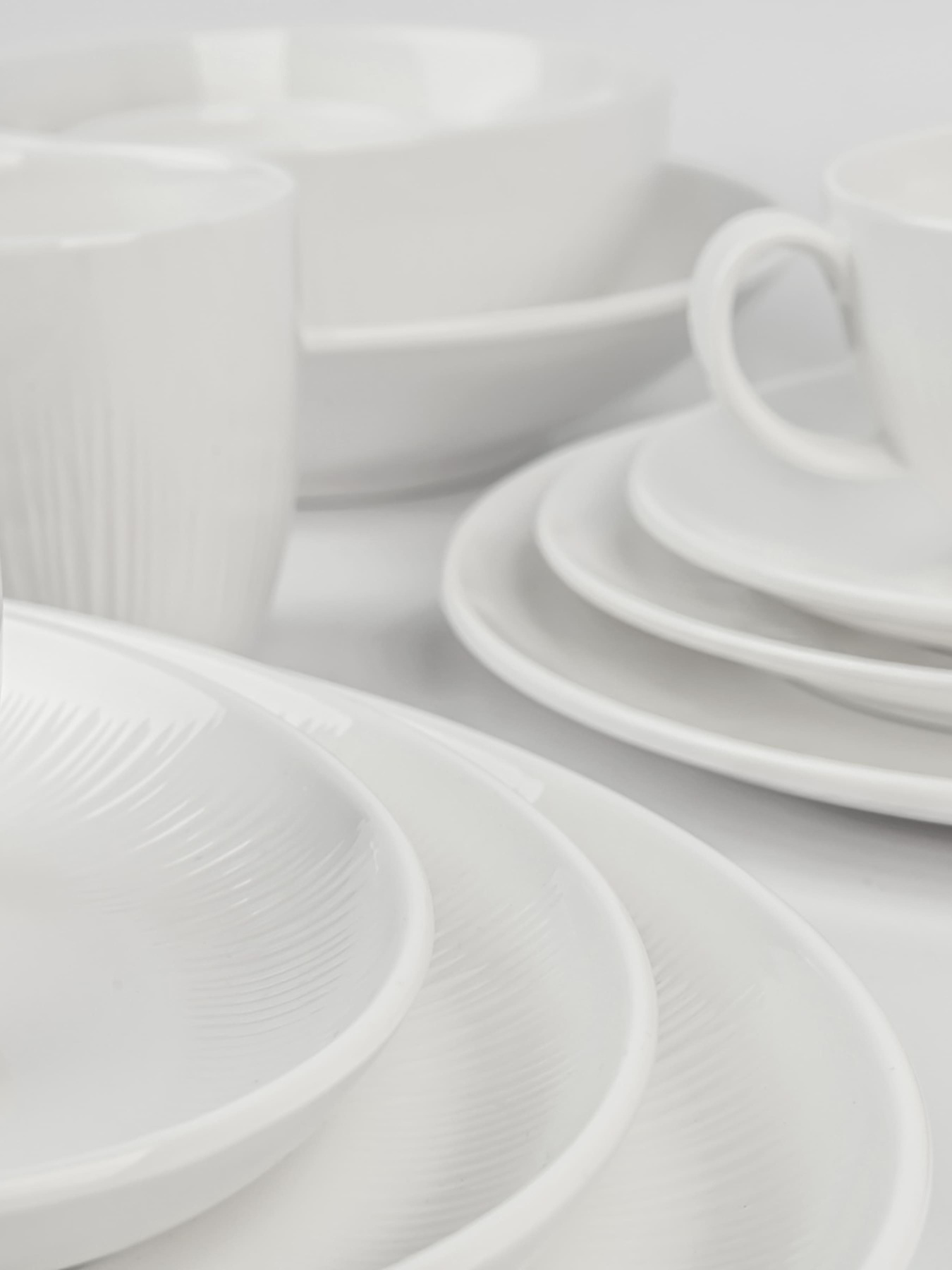 Тарілка "Промінь" біла MBM HOME модель KP-109 WHITE Фото