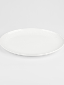 Тарілка овальна "Промінь" біла MBM MY HOME модель KP-110 WHITE Фото
