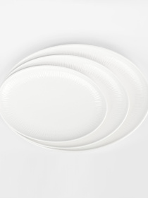Тарілка овальна "Промінь" біла MBM MY HOME модель KP-110 WHITE Фото