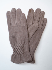 Рукавички ISSA Plus модель PE-22_светло-коричневый Фото