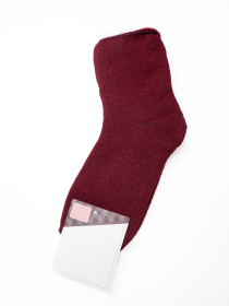 Носки ISSA Plus модель NS-407_бордовый Фото