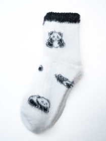 Носки ISSA Plus модель NS-417_белый_черный Носки ISSA Plus модель NS-417_белый_черный Фото