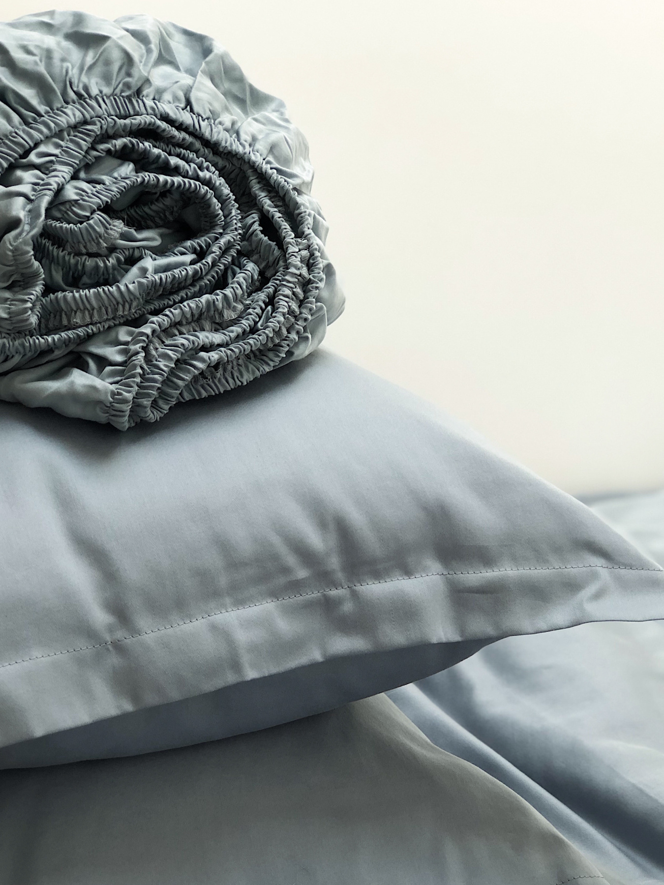 Простирадло на резинці сіро-блакитне Cozy модель 8008973 Фото