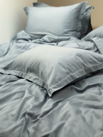 Простирадло на резинці сіро-блакитне Cozy модель 8008973 Фото