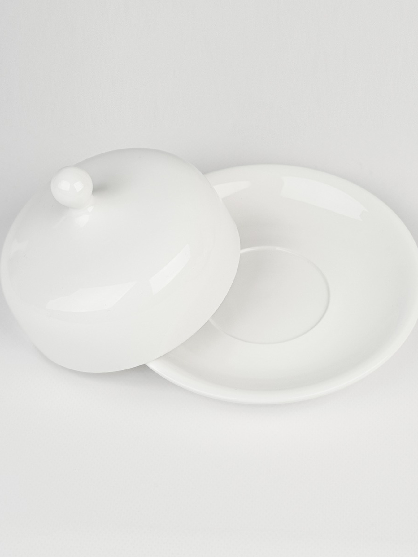 Масленка "Жемчужина" фарфоровая белая MBM MY HOME модель KP-107 WHITE Фото