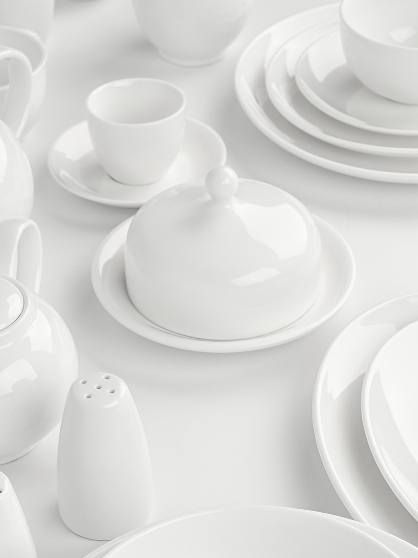 Масленка "Жемчужина" фарфоровая белая MBM MY HOME модель KP-107 WHITE Фото