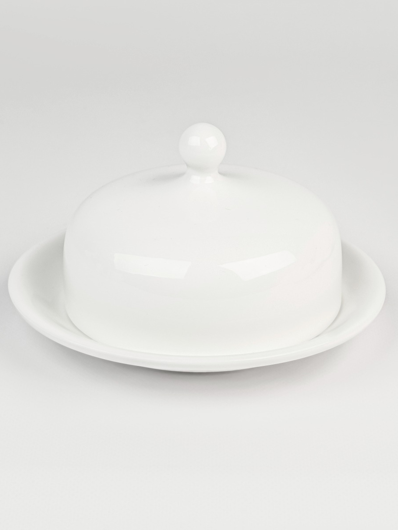 Масленка "Жемчужина" фарфоровая белая MBM MY HOME модель KP-107 WHITE Фото