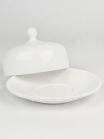 Масленка "Жемчужина" фарфоровая белая MBM MY HOME модель KP-107 WHITE Фото