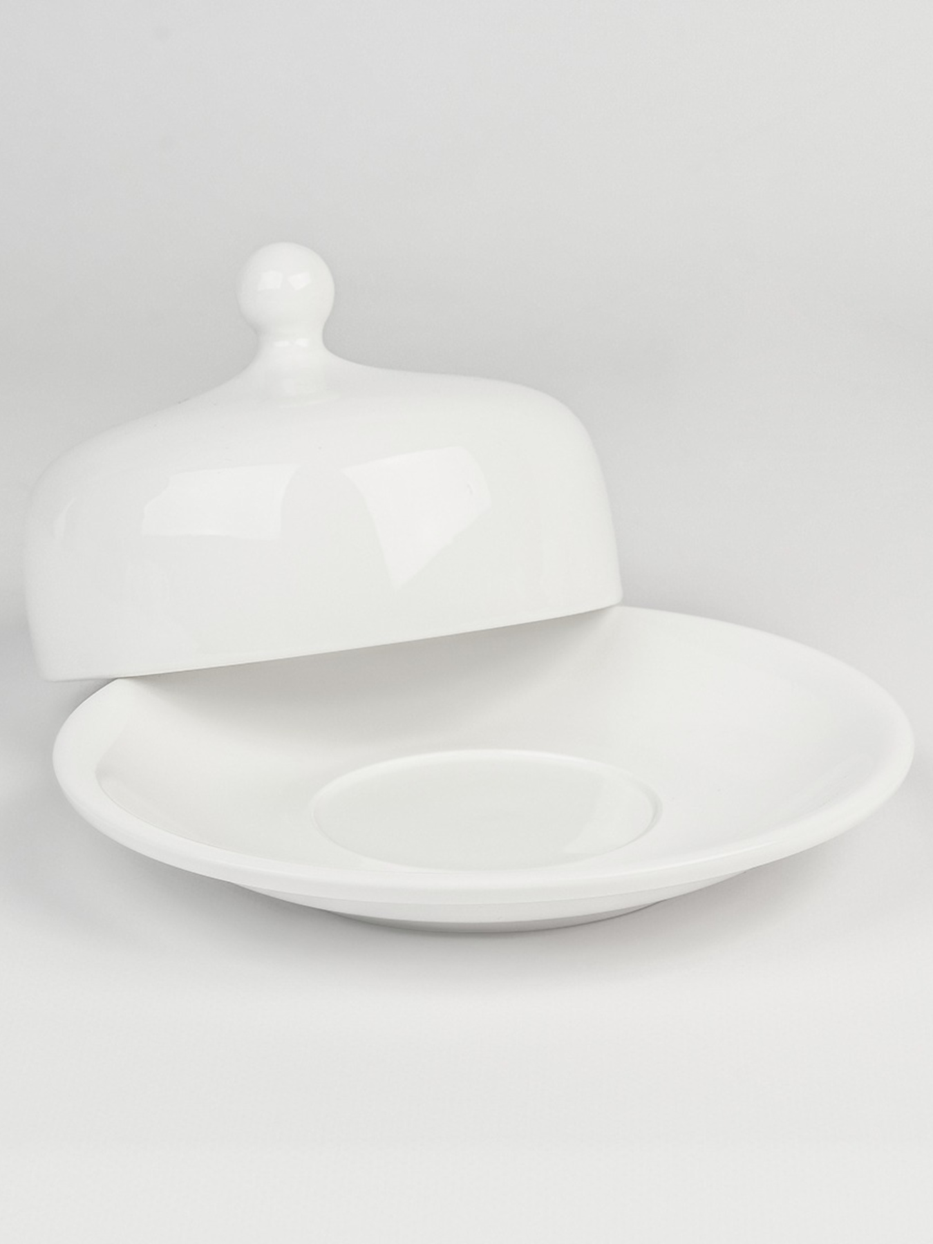 Масленка "Жемчужина" фарфоровая белая MBM HOME модель KP-107 WHITE Фото