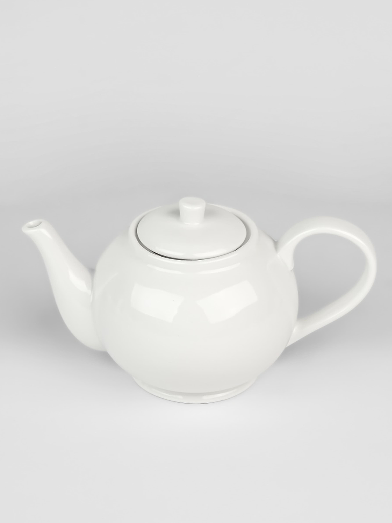 Заварочный чайник "Жемчужина" фарфоровый белый MBM MY HOME модель KP-96 WHITE Фото
