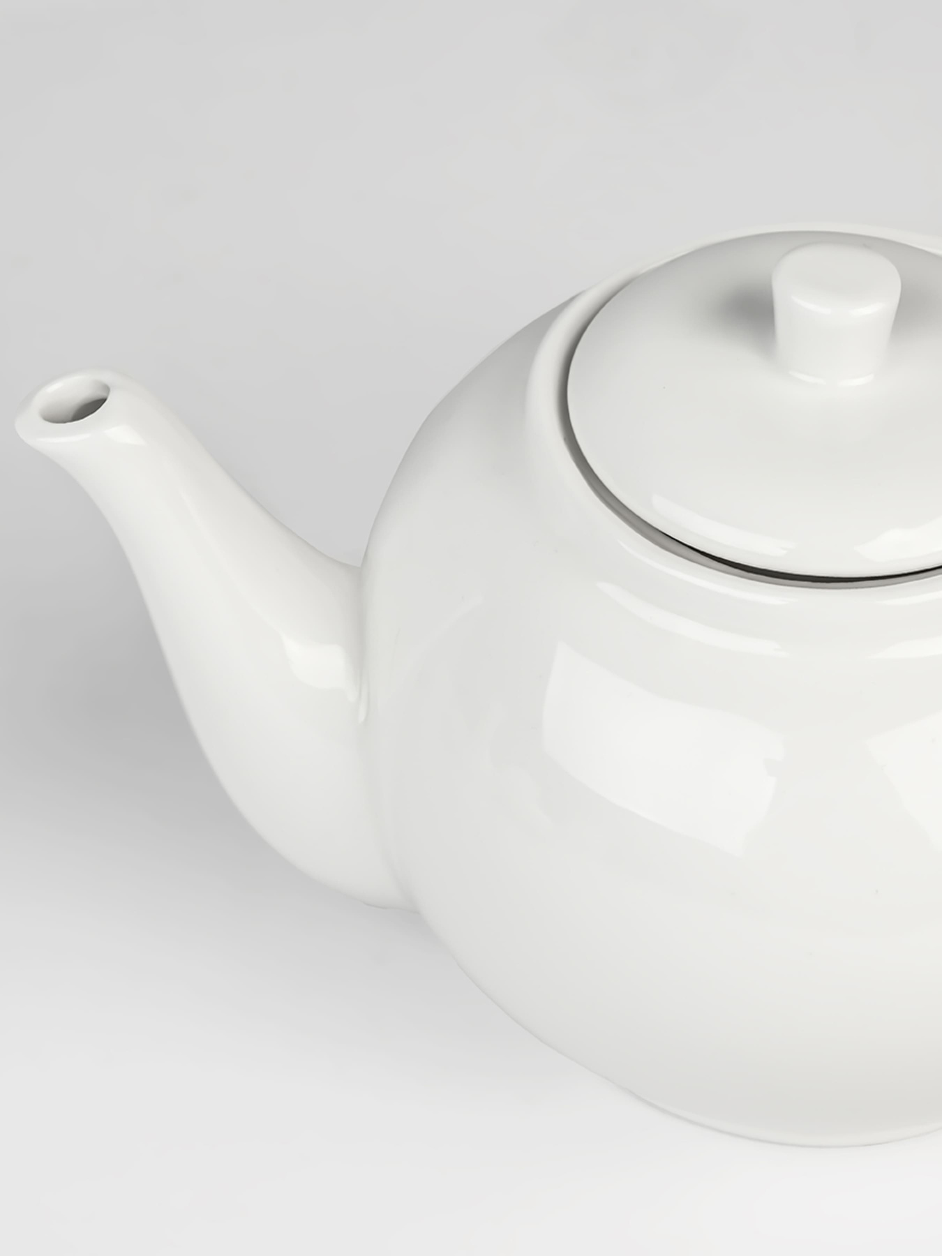 Заварочный чайник "Жемчужина" фарфоровый белый MBM MY HOME модель KP-96 WHITE Фото