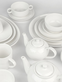 Заварочный чайник "Жемчужина" фарфоровый белый MBM MY HOME модель KP-96 WHITE Фото