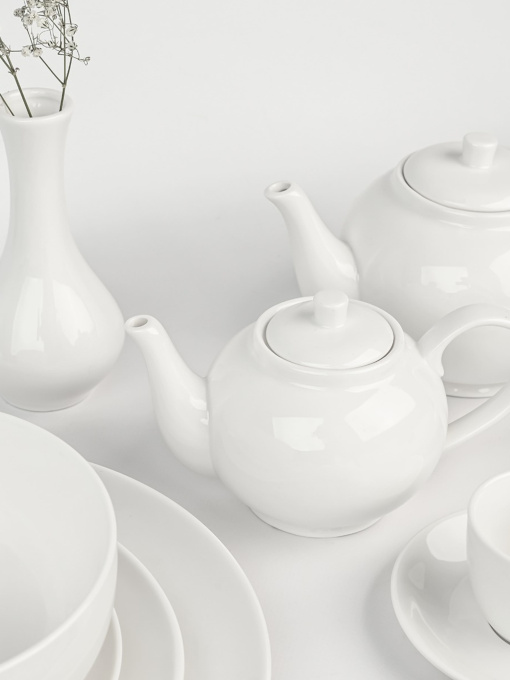 Заварочный чайник "Жемчужина" фарфоровый белый MBM MY HOME модель KP-96 WHITE Фото