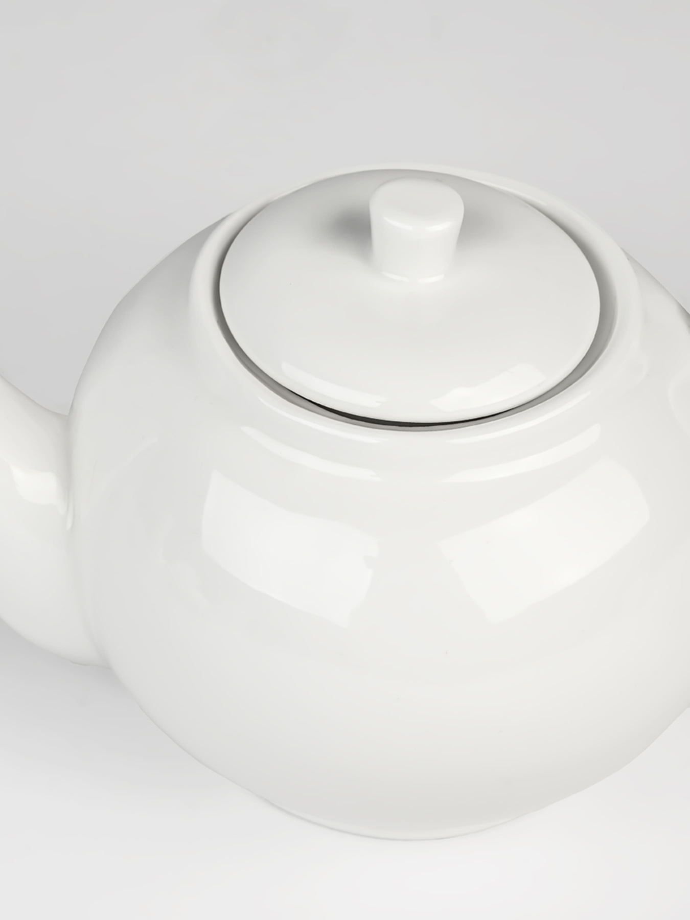 Заварювальний чайник "Перлина" порцеляновий білий MBM HOME модель KP-96 WHITE Фото