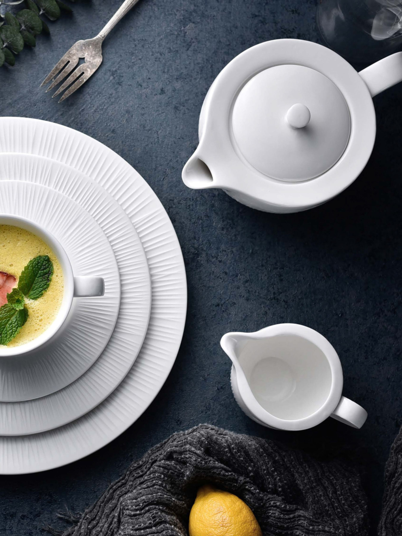 Заварювальний чайник "Промінь" порцеляновий білий MBM HOME модель KP-112 WHITE Фото