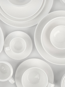 Тарілка глибока "Промінь" біла MBM MY HOME модель KP-121 WHITE Фото