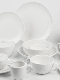 Тарілка глибока "Промінь" біла MBM MY HOME модель KP-121 WHITE Фото