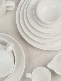 Тарілка глибока "Промінь" біла MBM HOME модель KP-121 WHITE Фото