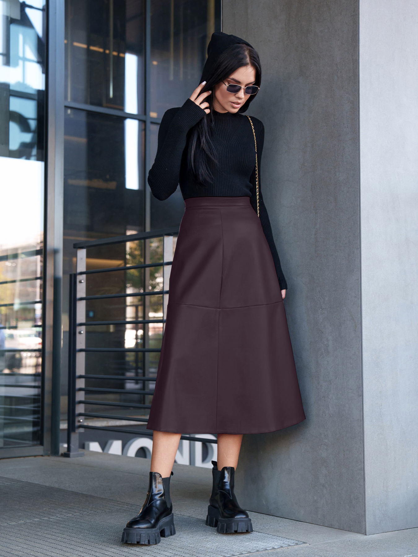 Юбка миди Jadone Fashion модель Spidnica_Arna_MARSAL Фото