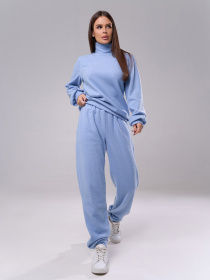 Повседневный костюм ISSA Plus модель 14893_голубой Фото
