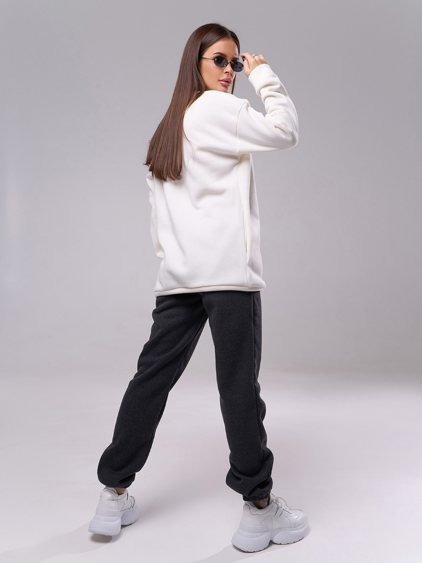 Повседневный костюм ISSA Plus модель 14894_темно-серый Фото