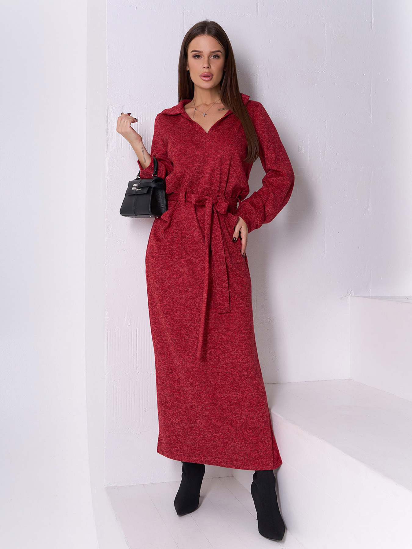 Платье макси ISSA Plus модель 14897_красный Фото