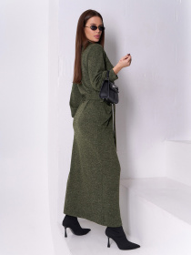Платье макси ISSA Plus модель 14897_хаки Фото