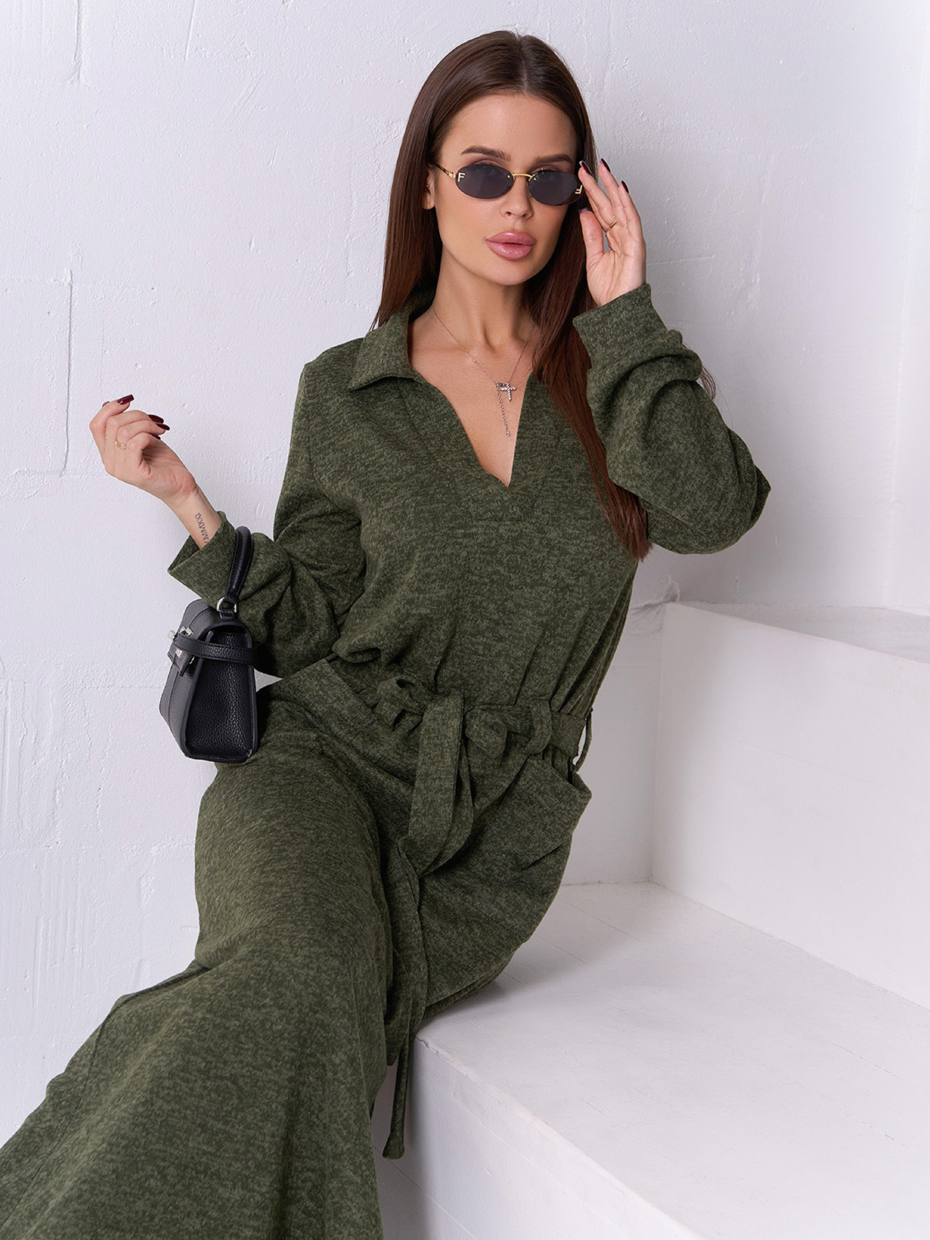 Сукня максі ISSA Plus модель 14897_хаки Сукня максі ISSA Plus модель 14897_хаки Фото