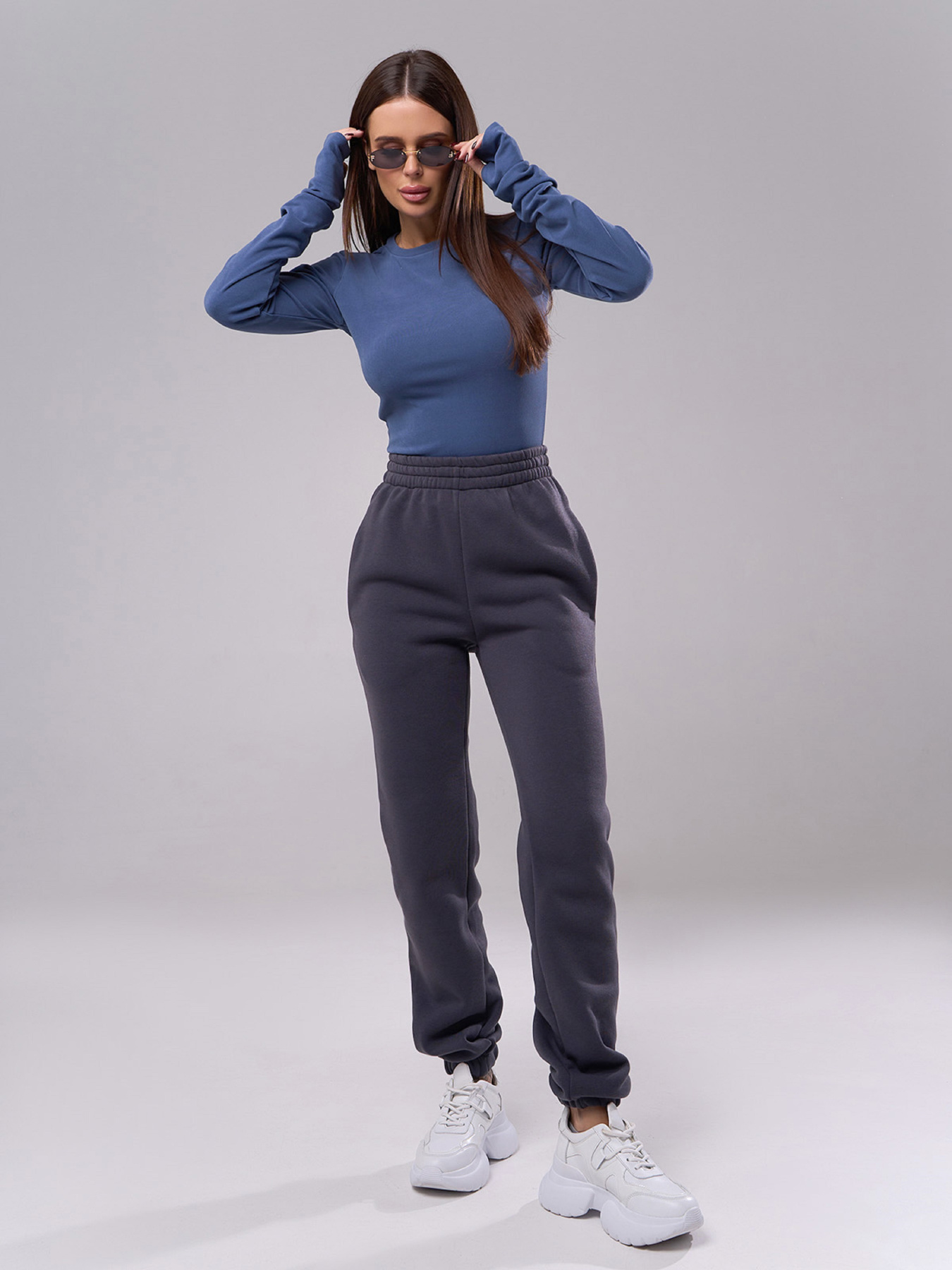 Штаны спортивные ISSA Plus модель 12272A_серый Штаны спортивные ISSA Plus модель 12272A_серый Фото