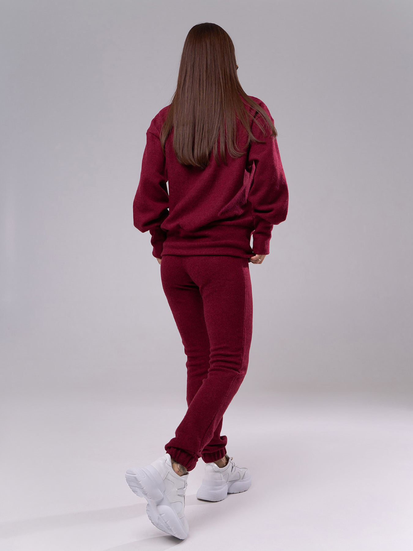 Повсякденний костюм ISSA Plus модель 13533A_бордовый Фото