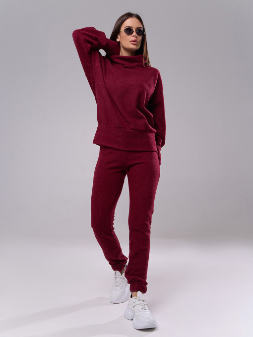 Повседневный костюм ISSA Plus модель 13533A_бордовый Фото