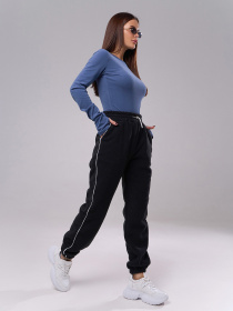 Штаны спортивные ISSA Plus модель SA-573_черный Штаны спортивные ISSA Plus модель SA-573_черный Фото