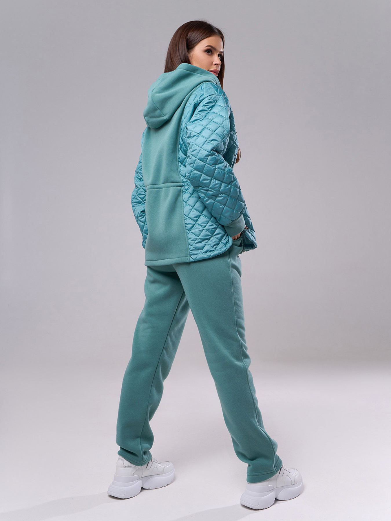 Повсякденний костюм ISSA Plus модель SA-575_оливковый Фото